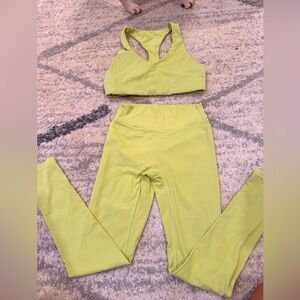 Lime green set. Bottoms are sculptseam plus.